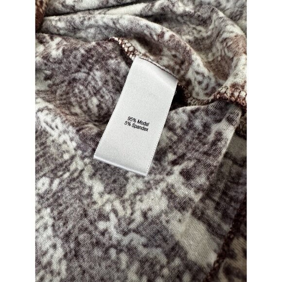 Womens L Snake Print Stretch Blouse Glam Mob Wife Animal Print Top Layers Fall - Picture 7 of 7